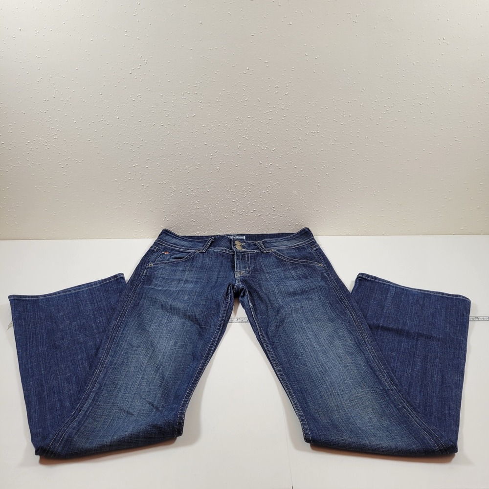 Hudson Beth Baby Bootcut Jeans Womens 27 Blue Excellent Low Rise Flap Pocket